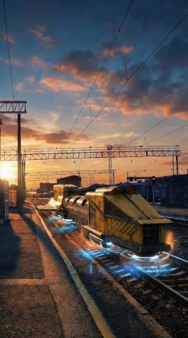 Sci-Fi Russian Railway Station — render 1